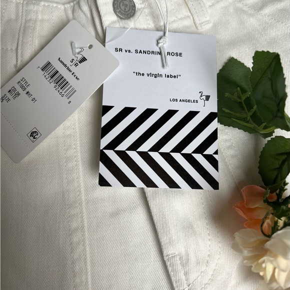 Free People x Sandrine Rose patchwork denim blue and white jeans. NWT - Picture 15 of 16